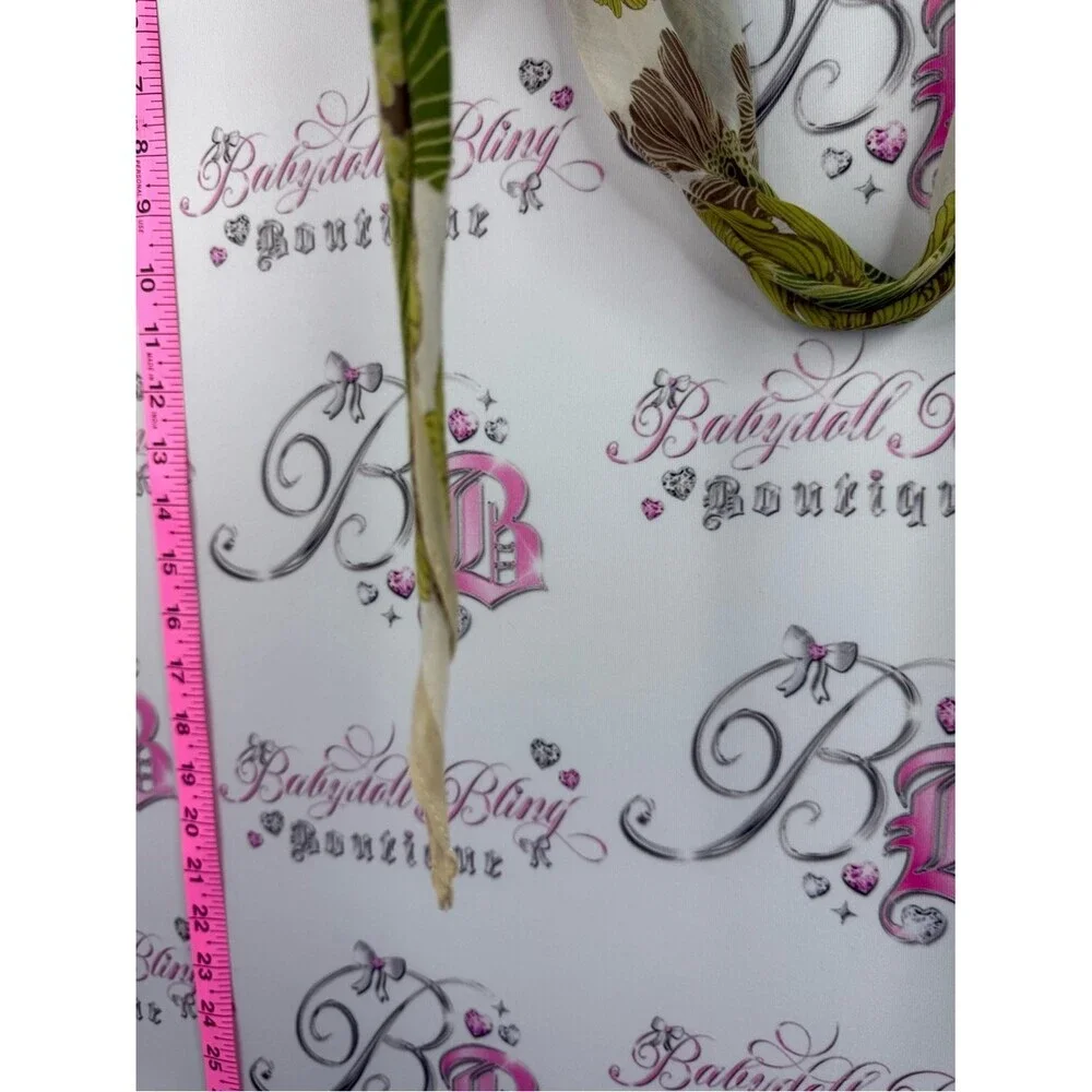 Scarf or head band bandana Floral Lightweight Scarf in Olive Green and Tan